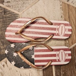 Havaianas USA 7/8 American Flag Women's Flip Flops Thongs Stars & Strips